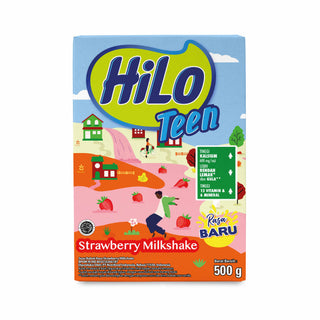 HiLo Teen Strawberry Milkshake 500g -12 DUS