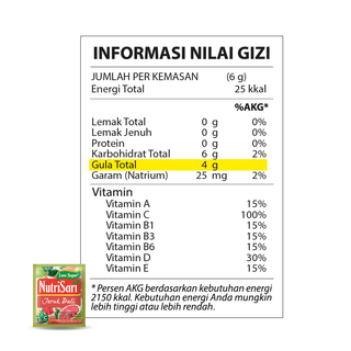 NutriSari Less Sugar Jeruk Bali 40 sachet - Tinggi Vitamin C