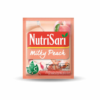 NutriSari Milky Peach 40 Sachet - Minuman Buah Vitamin C & Vitamin D