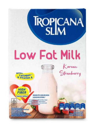 Tropicana Slim Low Fat Milk Korean Strawberry 500g -12 DUS