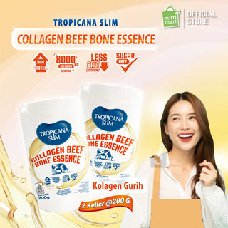 Twin Pack - Tropicana Slim Collagen Beef Bone Essence 200g - Sari Pati Sapi Rendah Garam dan Tinggi Protein dengan Kolagen (Beef Broth Powder)