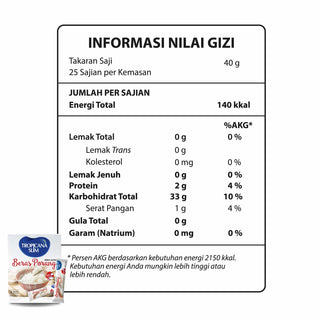 Tropicana Slim Beras Porang Instan 10 Sachet - Konjac Shirataki Rice