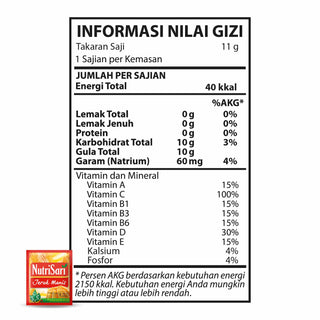 NutriSari Jeruk Manis 40 Sachet - Minuman Jeruk Vitamin C Vitamin D