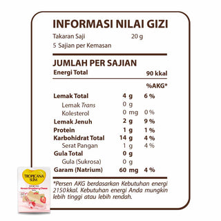 Tropicana Slim Wafer Korean Strawberry Cheese 5 Sch - Wafer Bebas Gula, 90 Kalori untuk Diet Snack Diet
