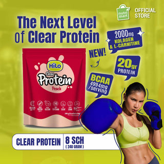HiLo Clear Protein Powder 8 sch - Refresh Hydration Peach Water